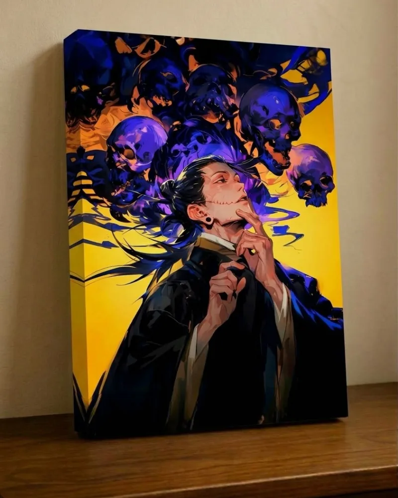 Cuadro Geto y las maldiciones · Jujutsu Kaisen en retablo Djhones