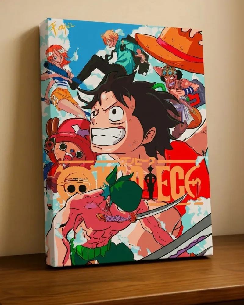 Cuadro La tripulación del Sombrero de Paja · One Piece en retablo Djhones