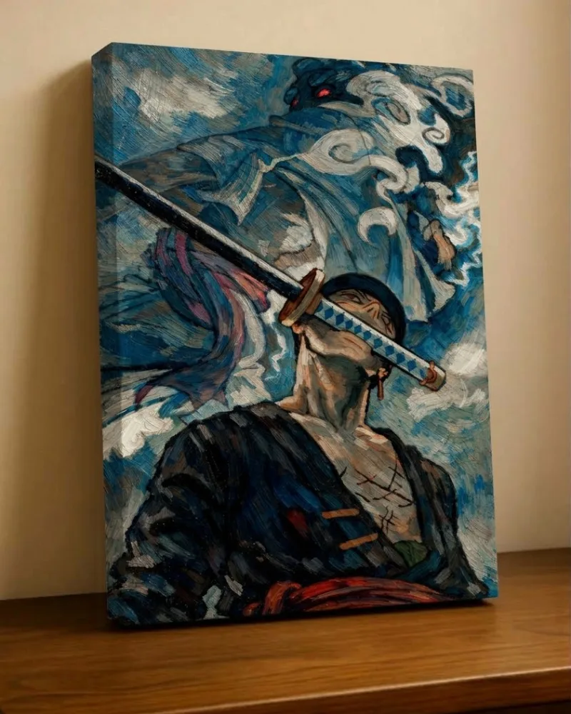 Cuadro Zoro, el espadachín · One Piece en retablo Djhones