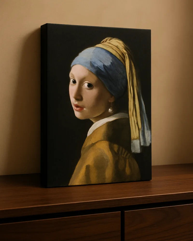 La joven de la perla en retablo Djhones